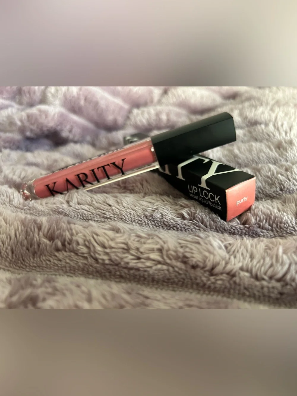NIB Karity Lip Lock Velvet Liquid Lipstick - Purty